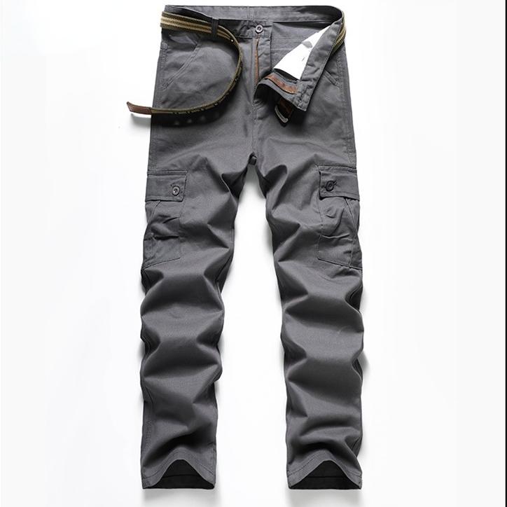 Men Al Cotton Cargo Pants for Mens Elastic Casual Trousers Multi-Pocket Joggers Fashion Outdoor Pants