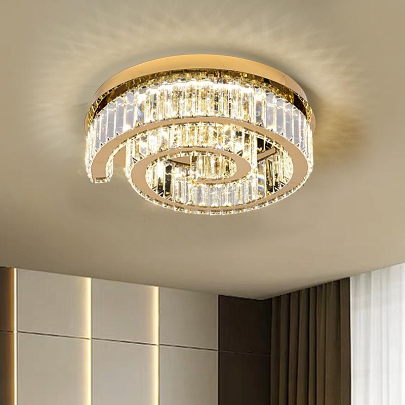 Luxury LED Crystal Ceiling Lamp for Living Room, Bedroom, and Corridor