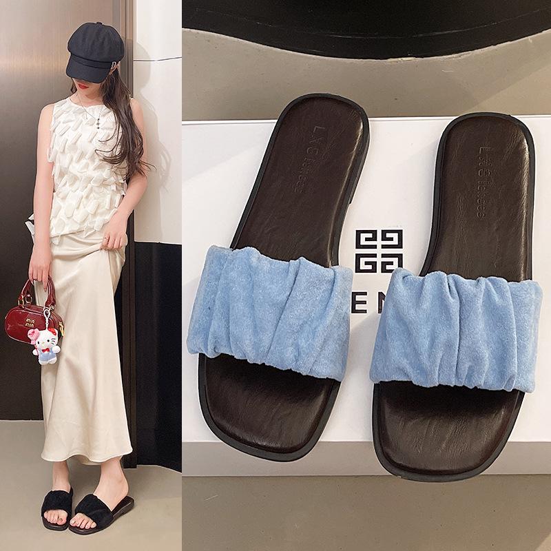 

Women s Luxury Summer French One-Strap Slides - Trendy Beach Sandals 36 чорний