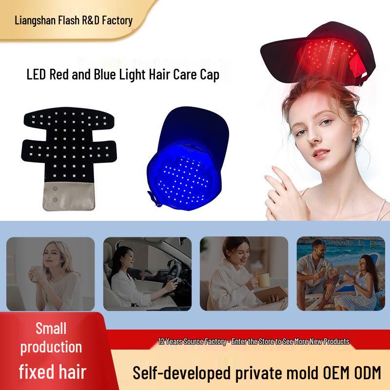 LED Hair Care Infrared Therapy Hat with Red & Blue Light
