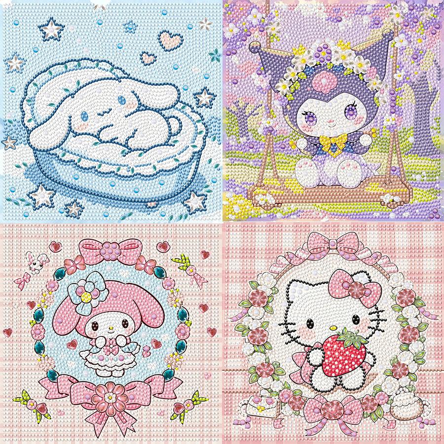 Sanrio Kuromi Hello Kitty Crystal Diamond Decorative Painting 5D DIY Cross Embroidery Kit Couple Birthday Gift