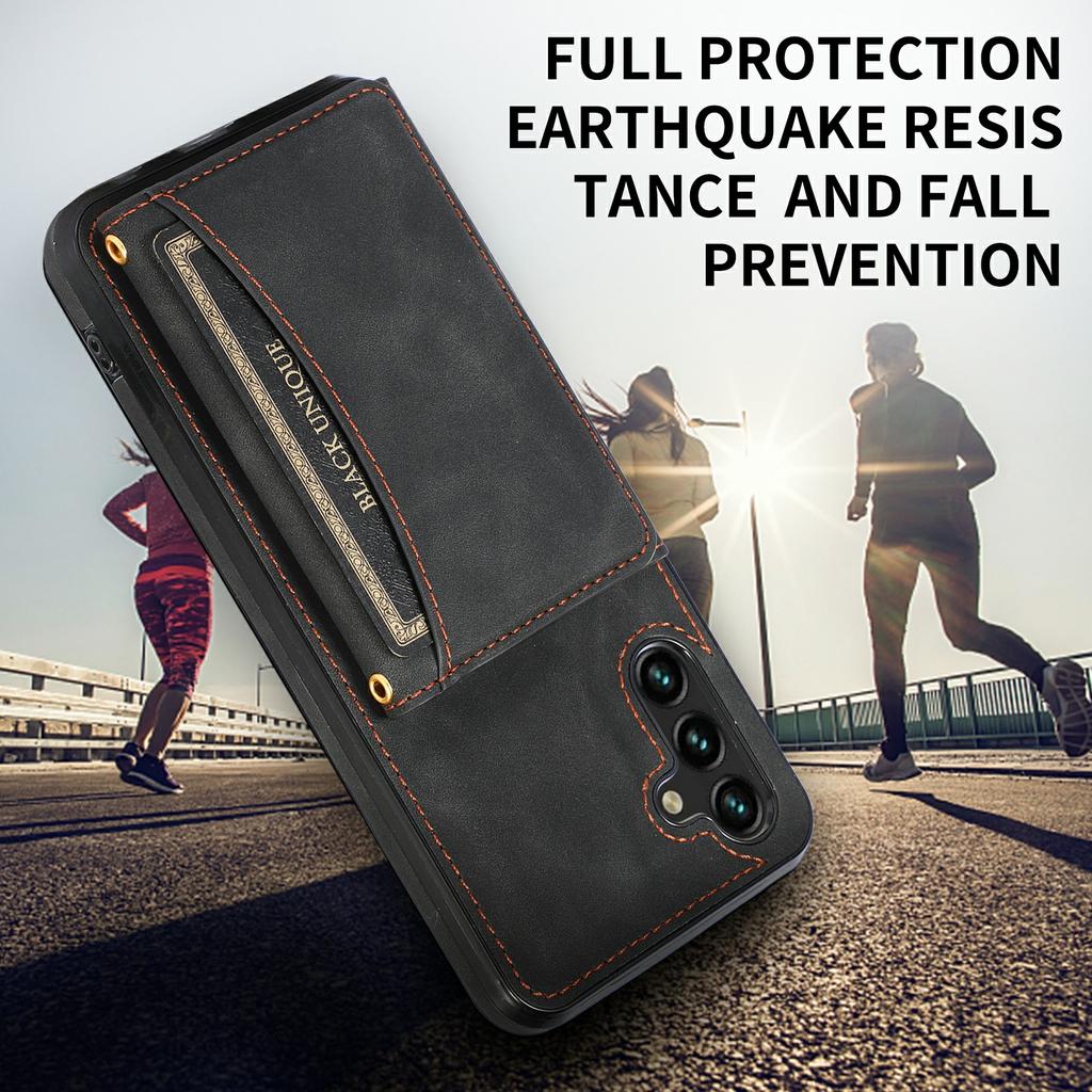For Samsung Galaxy A16 4G/5G Phone Case Tri-Fold Wallet Kickstand PU Leather+TPU Back Cover