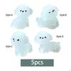5 Pieces Luminous Mini Dog Figurines Animal Sculpture Tabletop Ornament for Dollhouse DIY