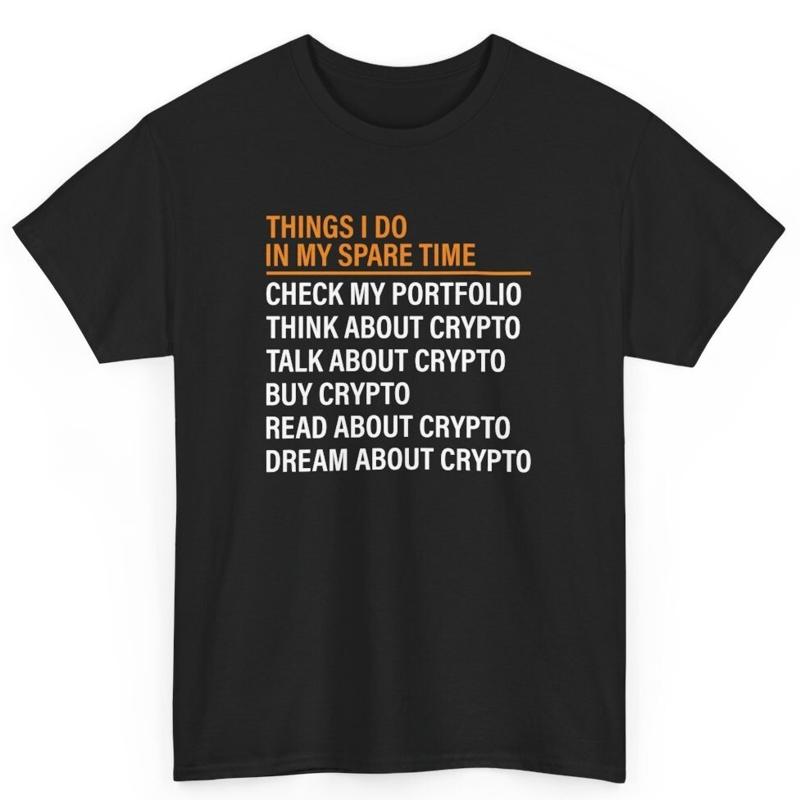

Things I Do Crypto Currency S Trader Investor Cotton T Shirt S разноцветный