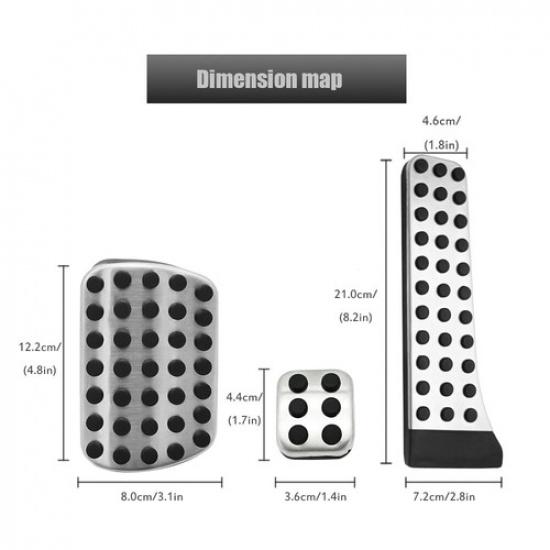 Accelerator Brake Footrest Pedals Pad Cover For Mercedes Benz C-Class 2015-2018