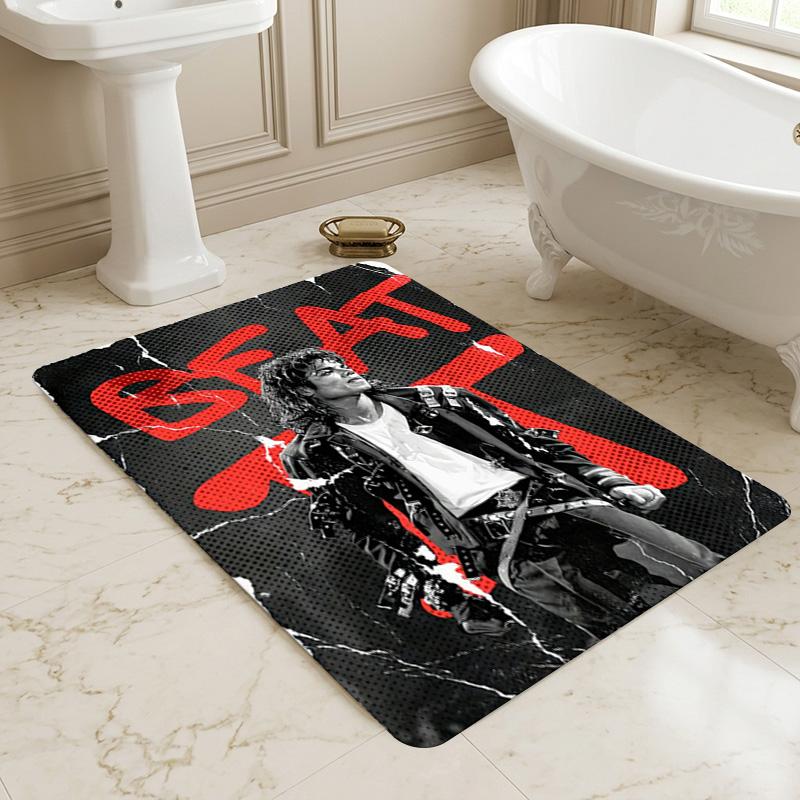 Michael Jackson Living Room Nonslip Area Rug Soft Carpet For Bedroom Gameoom Playroom Sofa Office Home Decor Doormat