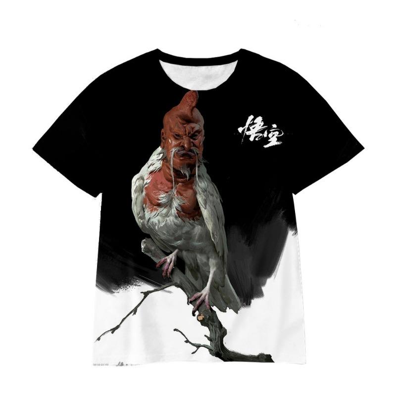 Wukong Cartoon Game 3D Digital Printed Loose Casual T-shirt