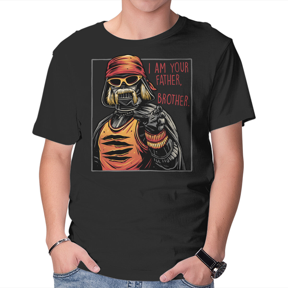 Unisex Crew Neck T-Shirt I Am Your Father Brother Graphic Short Sleeve Casual Tee XXXXL