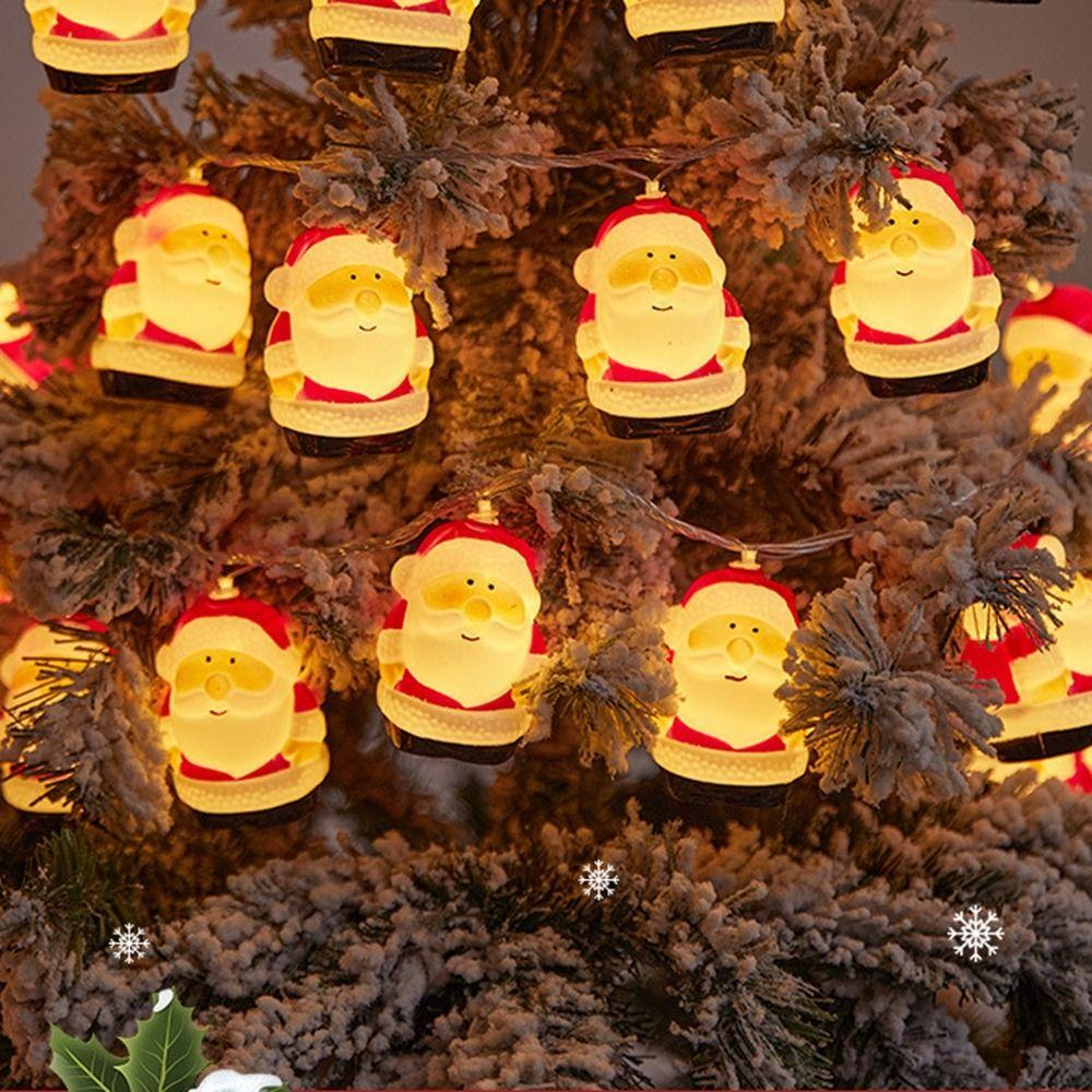 Fahion 1.5M 10LED Christmas LED String Santa Claus Snowman Colorful LEDLights String Warm Light DIY Garland Lights Christma