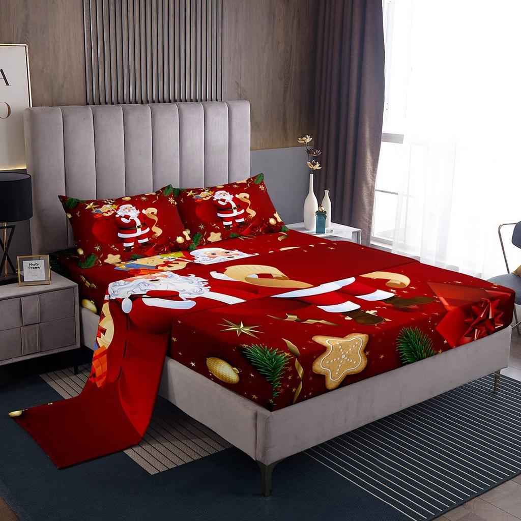 Ball Sports Pattern Bed Hat Four-Piece Bedding Set Bedroom Dormitory Bedding Decoration