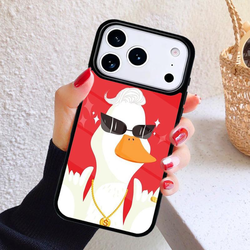 Cartoon Cute Goose Phone Case For iPhone 17 Air 16 15 14 13 12 11 Pro Max Plus