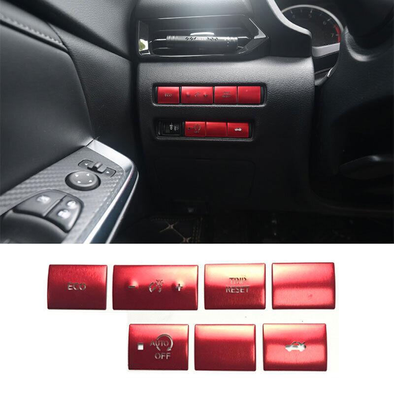 For Nissan Sentra Sylphy - Aluminum Red Headlight Switch Button Sticker
