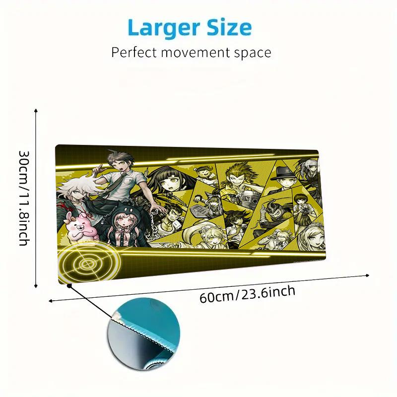 Dangan Ronpa Color Mouse Pad Large Gaming Table Cushion Non-slip Laptop Tablet Big Mousepad XXL Mat Mini PC Playmat With Lock edge