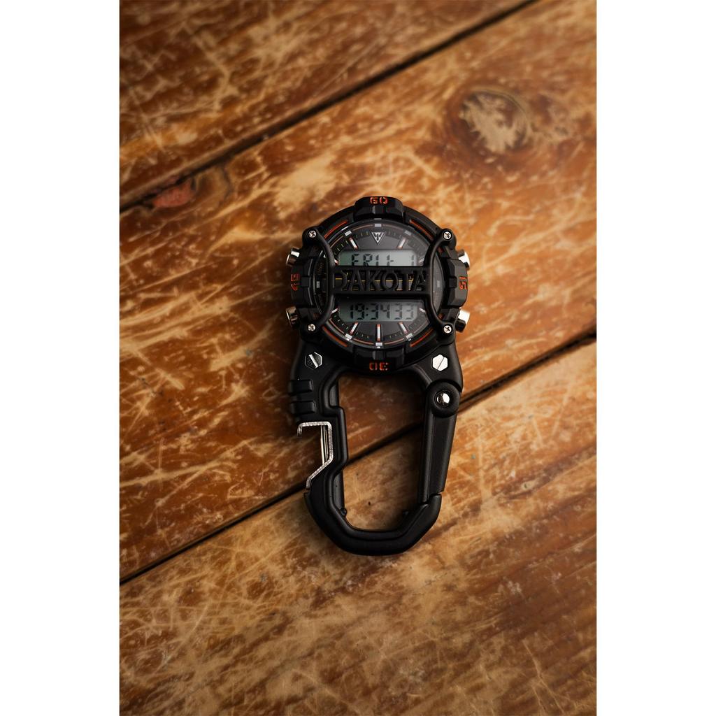 Dakota Digital Cage Clip Bottle Opener Carabiner Watch Alarm Stopwatch Camping Hiking Travel Fishing Pocket Watch