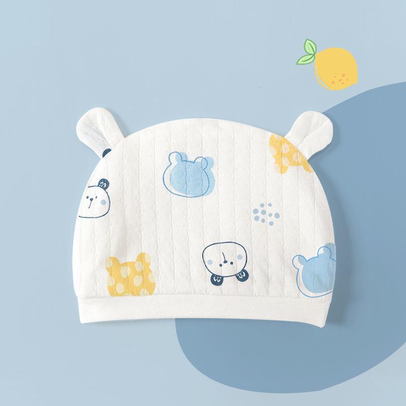 Rivestimento in Cotone Berretto Fetale per Neonato Berretto a Cuffia Colori Caramella per Neonato Stampa Carina Bambine Bambini Cappello in Cotone cotone pulito Primavera Autunno