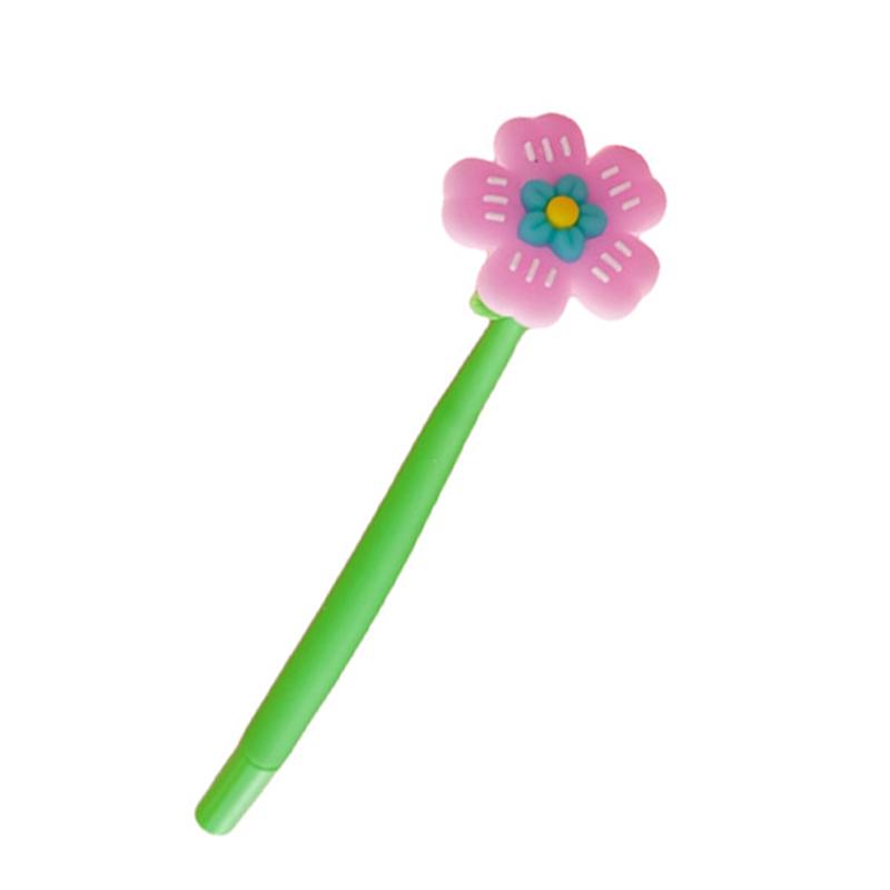 1 Piece Stationery Flowers Cute Cartoon Panda Soft Gel Pen Sunflower School Office Kawaii Supplies Creative Pens