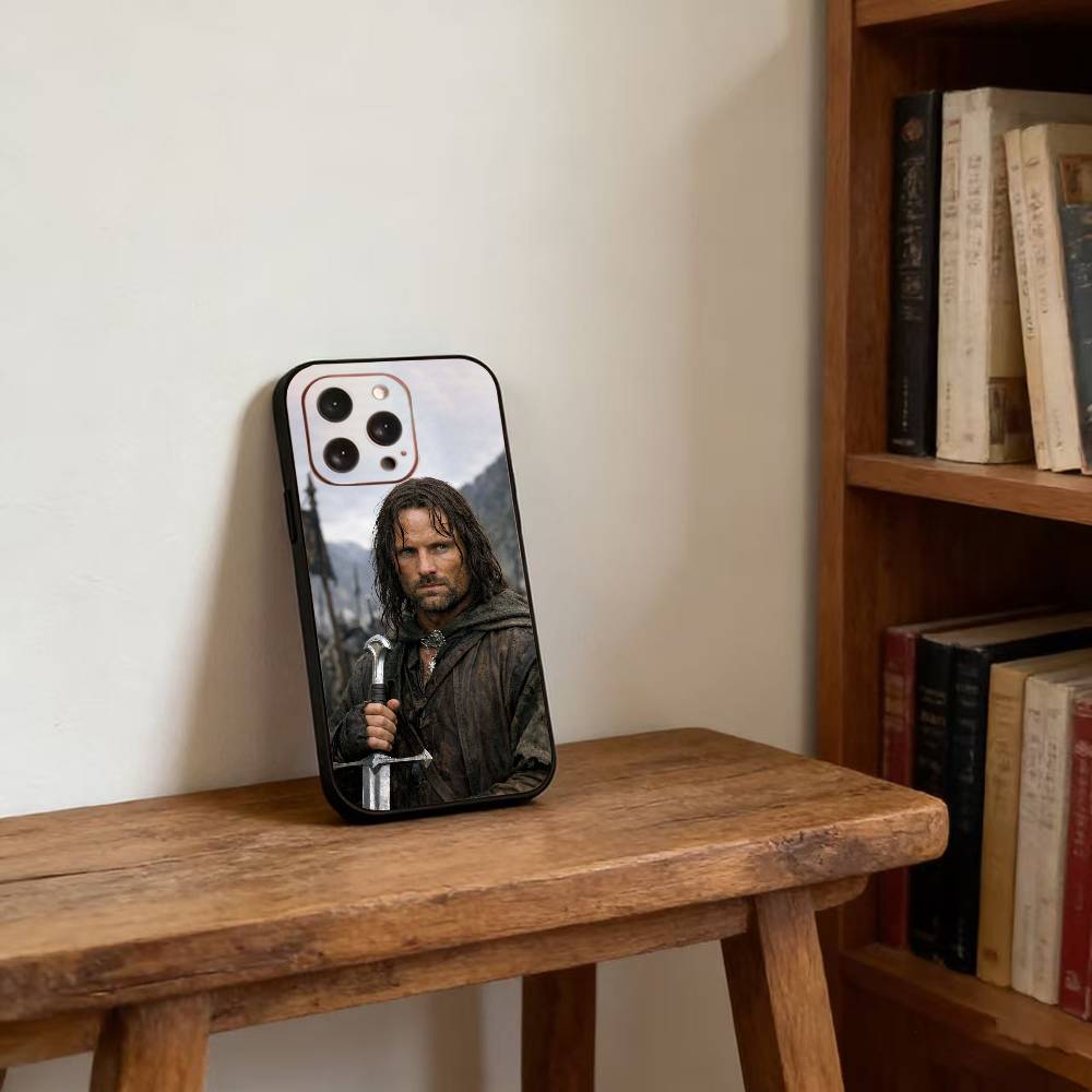 A-Aragorn II Phone Case For iPhone 17,16,15,14,13,12,11 Plus,Pro Max,XS,Soft Silicone Black Cover