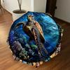 1PC turtle ocean Automatic Open/Close Umbrella with Windproof, 8-Rib Sturdy Canopy, Durable Ribs, Fashionable Design, Outdoor Accessory, Fun Prin, Hol