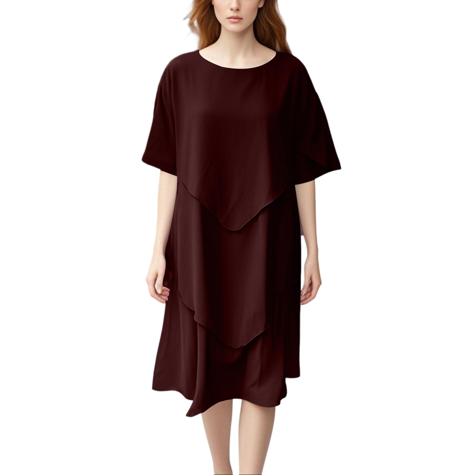 

Женские платья больших размеров Темперамент Элегантные повседневные банкетные платья XL винный