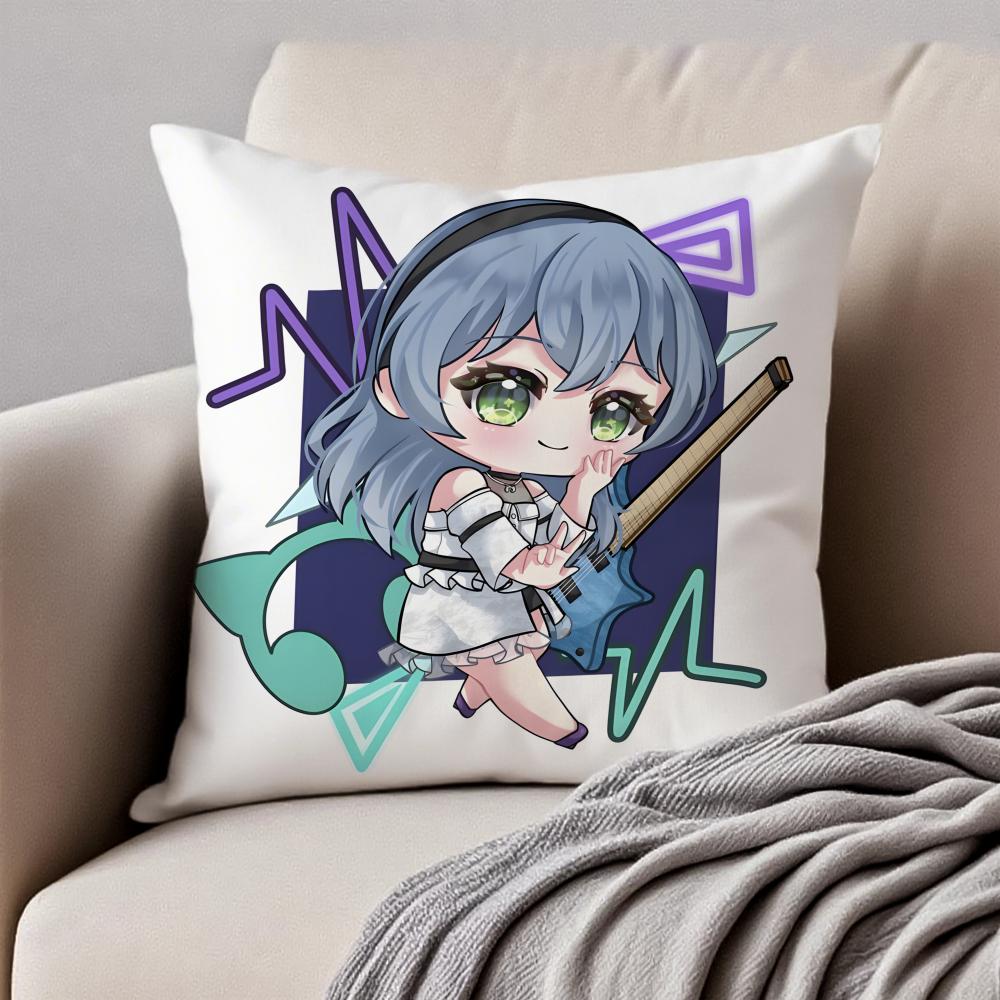 Lovely Anime BBanG Dream Its MyGO Cushion Cover Pillowcase Antidustmite Invisible Zipper Short Plush Sofa Cushion