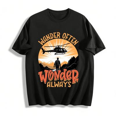 Wander Often Wonder AlwaysT Pure Cotton T-shirt