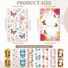 16 Pcs 8 Styles PVC Stickers Switch Stickers Butterfly 115x70mm 2pcs/style