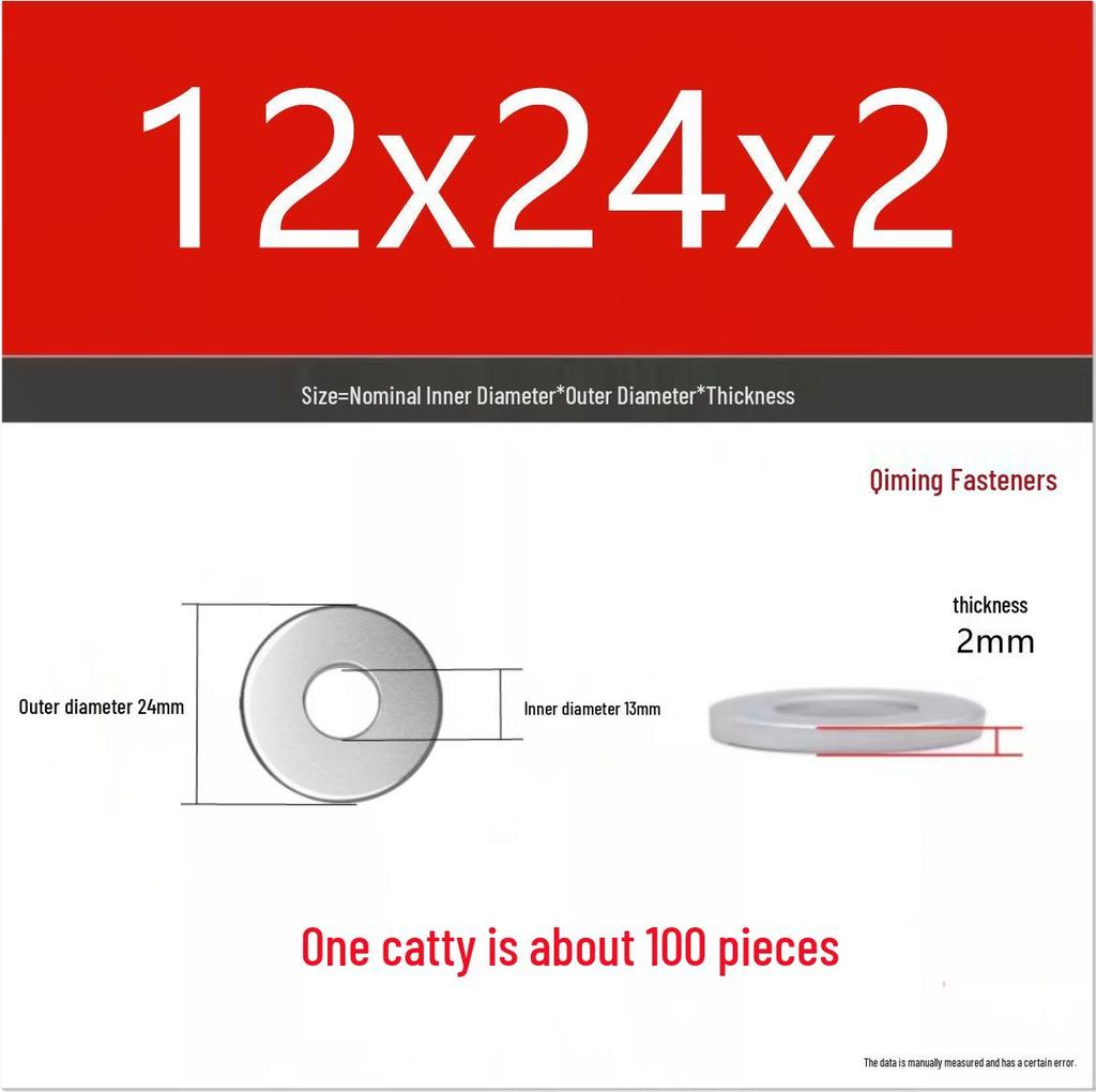 4.8 Grade Galvanized Iron Flat Washer M3-M40 Oversized Metal Screw Gasket Washer