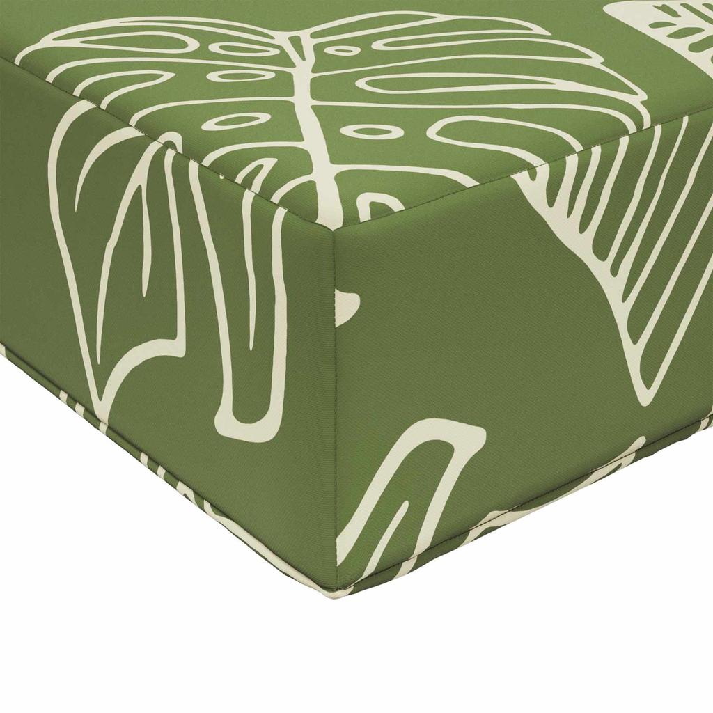 Outdoor Sofa Cushions 3 pcs Leaf Design Polyester