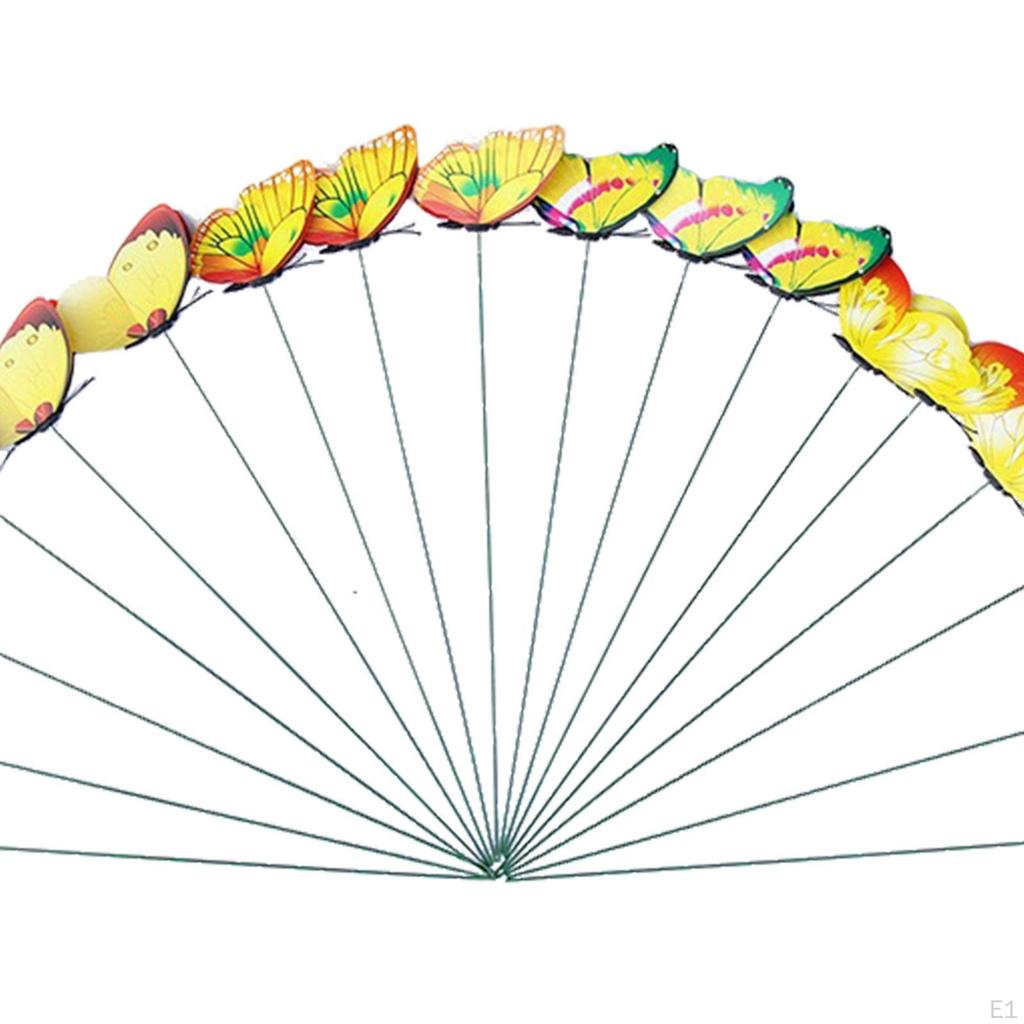 24 -fold Stakes Lawn Decorations Butterfly Outdoor for Party