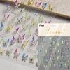 Jelly Butterfly 5D Nail Art Sticker Rhinestone Crystal Charming Shiny Insect Animals DIY Self Adhesive Decoration Manicure Decal