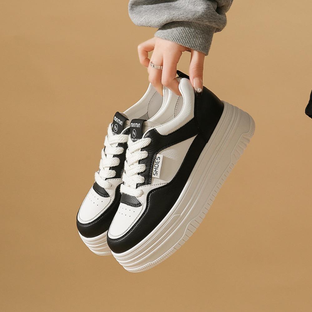 2026 New Korean Version Sponge Cake Shoes for Children, Thick Soled Lightweight, Student Casual Sports Board Shoes for Women