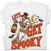 Lets Get Spooky Skeleton Top Hat Lantern Halloween T-Shirt
