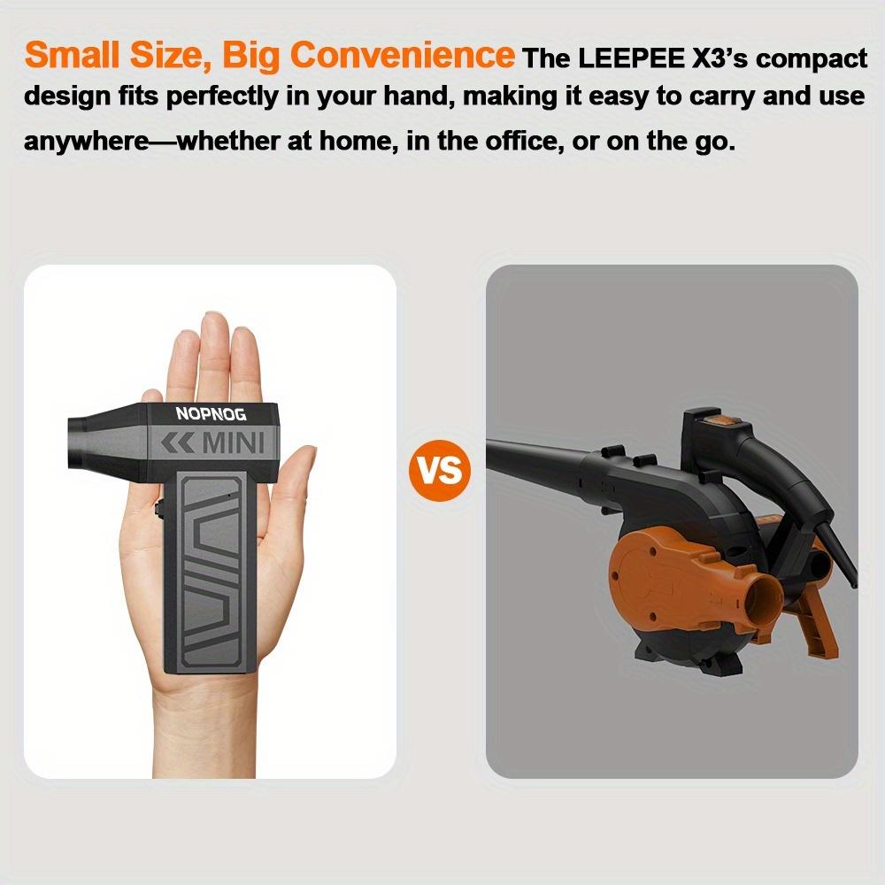 Electric Air Duster, 3 Gear Adjustable Mini Jet Blower, Adjustable Electric Duster Replace Compressed Air Can Rechargeable Air Blower