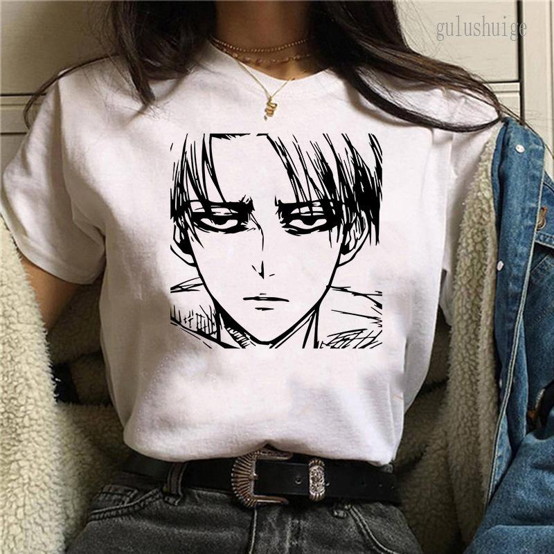 Attack the giant manga summer new fashion breathable couple student round neck short-sleeved Anime T-shirt