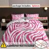 Zebras Striped Duvet Cover Set 3-Piece Hotel Luxury Soft Bedding Set Comforter Cover Set(1 Duvet Cover + 2 Pillowcases)