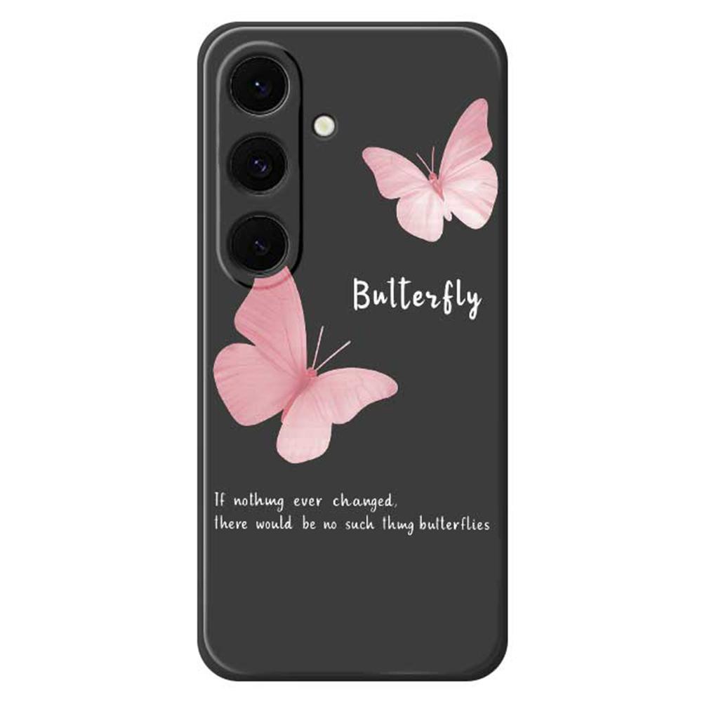 For Samsung Galaxy S25 FE Case Butterfly Pattern Printing Straight Edge TPU Phone Back Cover