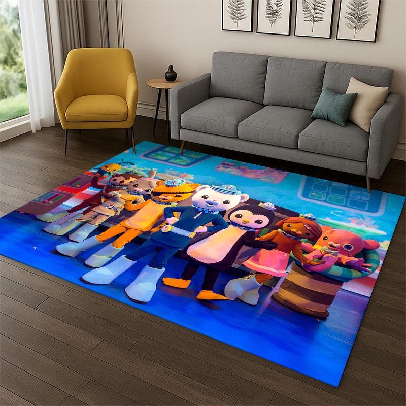 Cute Cartoon The Octonauts Barnacles Carpet Rug for Bedroom Living Room Sofa Doormat Home Decor,Kid game Area Rug Non-slip gift