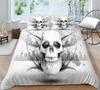 Bedding Cover Sets Skull Home Textiles Bed Quilt Cover Bedding Set 3D Duvet Cover Comfortable Bedclothes Microfiber Quilt Cover