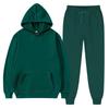Mens Casual Sport Tracksuit Couples Solid Color Hoodie Set Long Sleeve Sweatpants Winter Outfit
