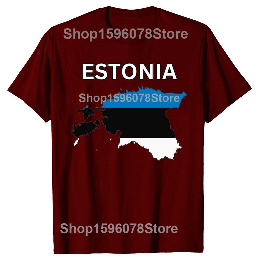 Funny Estonia Flag Map Graphic Tshirts Men Womens Fashion Casual Tshirt 100 Cotton Loose Oversized Estonian T Shirt