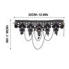 Women Black Lace Choker Necklace Crystal Pendant Gothic Tassel Chain for Party Prom Costume Jewelry for Women