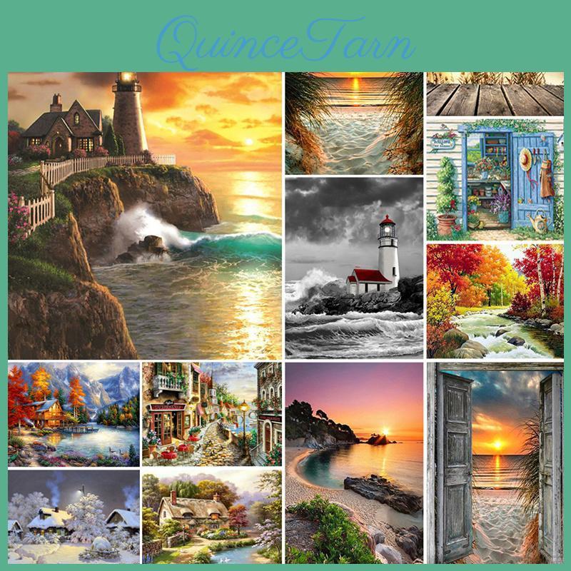 5d Painting Diamond Nice Diy Lake View Diamond Embroidery Cross Stitch Kit Full Rhinestone Mosaic Home Decor