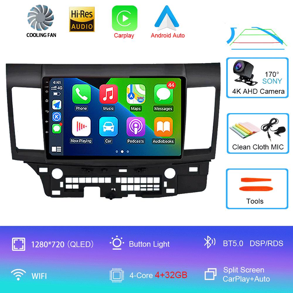 

Android 14 Для Mitsubishi Lancer 10 CY 2007-2012 10-дюймовая Автомагнитола Стерео Аудио GPS-плеер Carplay Auto Экран WIFI+4G