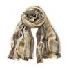 Breathable Cotton Linen Neckerchie Short Tassel Unisex Scarf Soft Striped Scarf  Office