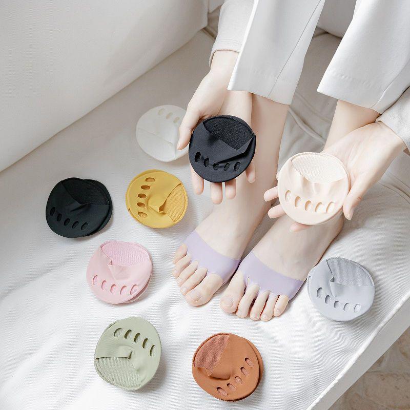 Forefoot Pads for High Heels - Summer Thin, Cut-to-Fit Sponge Socks, Sweat-Absorbent & Breathable