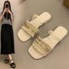 Fashion 2025 New Summer  Band Women Slippers Fashion Thin Heels Party Pumps Mules Slide Shoes