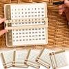 Kinder Holz Schiebbare Einmaleins-Tafeln Montessori Spielzeug Mathe Zählbrett Lehrmittel Lernen Lernspielzeug für Kinder