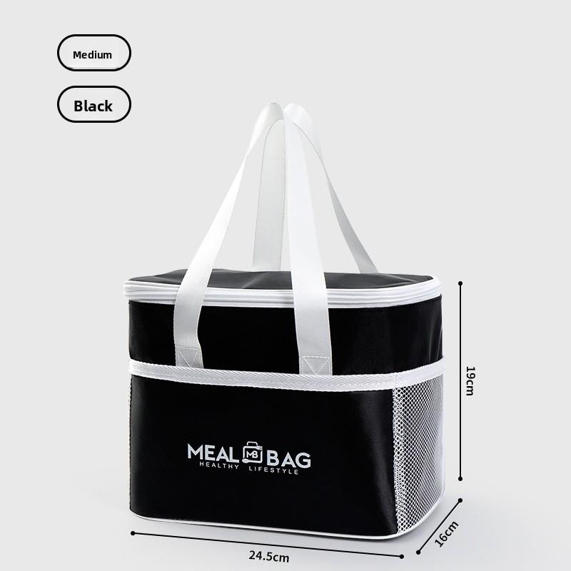 Insulated Waterproof Lunch Bag Portable Oxford Cloth Meal Tote for Work and School Modern Simple Design