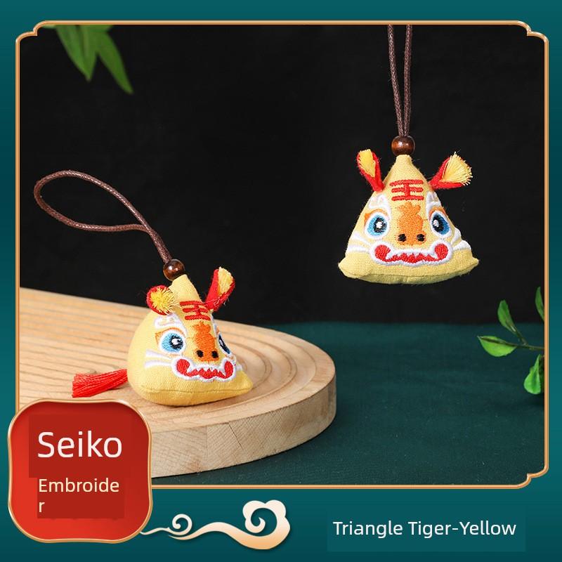 Dragon Boat Festival Sachet Perfume Bag Three-Dimensional Embroider Tiger Pendant Finished Product Argy Wormwood Mosquito Repellent Portable