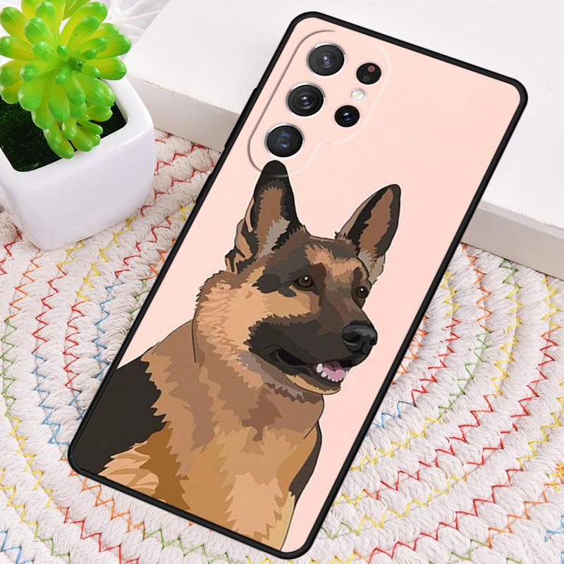 German Shepherd Dog pattern Silicone Phone Case For Samsung Galaxy note 10 pro S26 S25 S24 S23 S22 S21 Plus S25Ultra Capa Cover